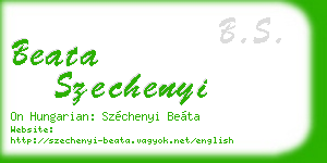 beata szechenyi business card